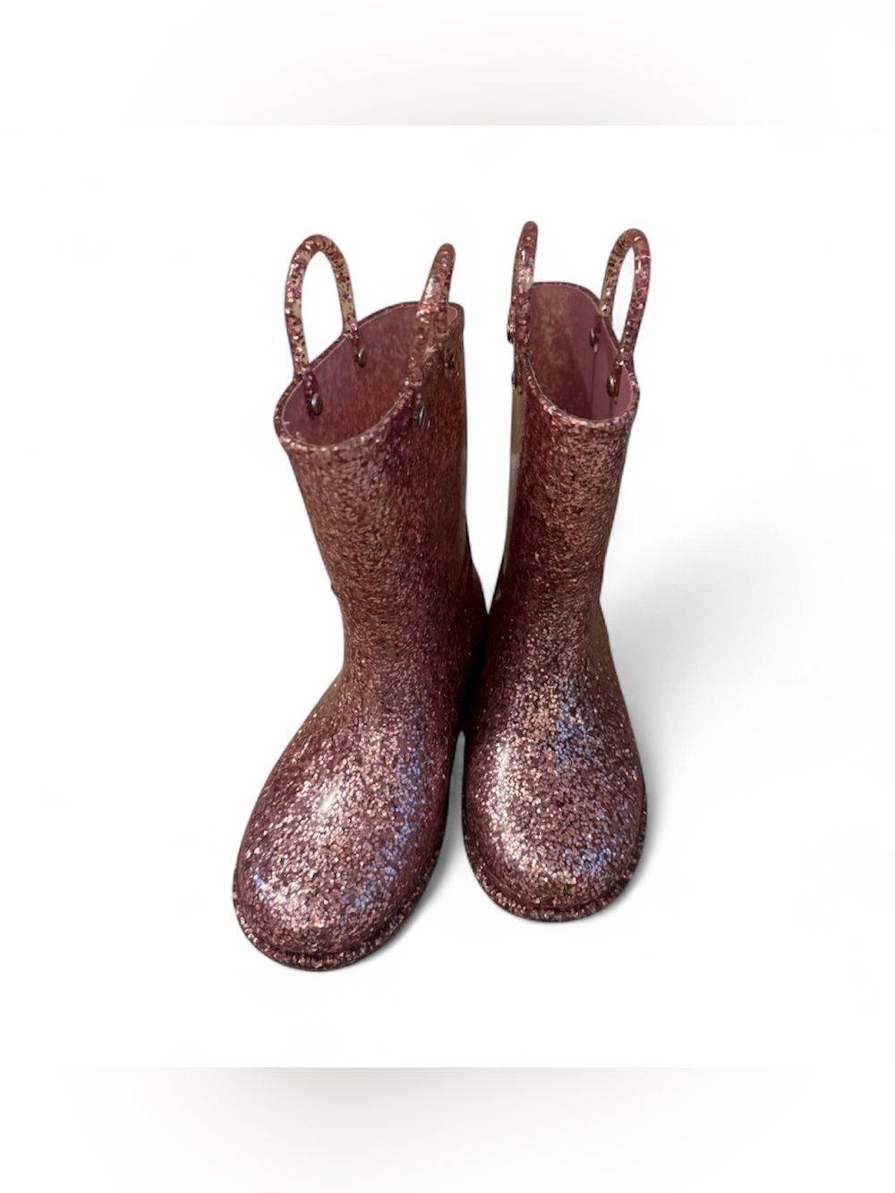 Western Chief Rose Pink Glitter Girls' Rain Boot